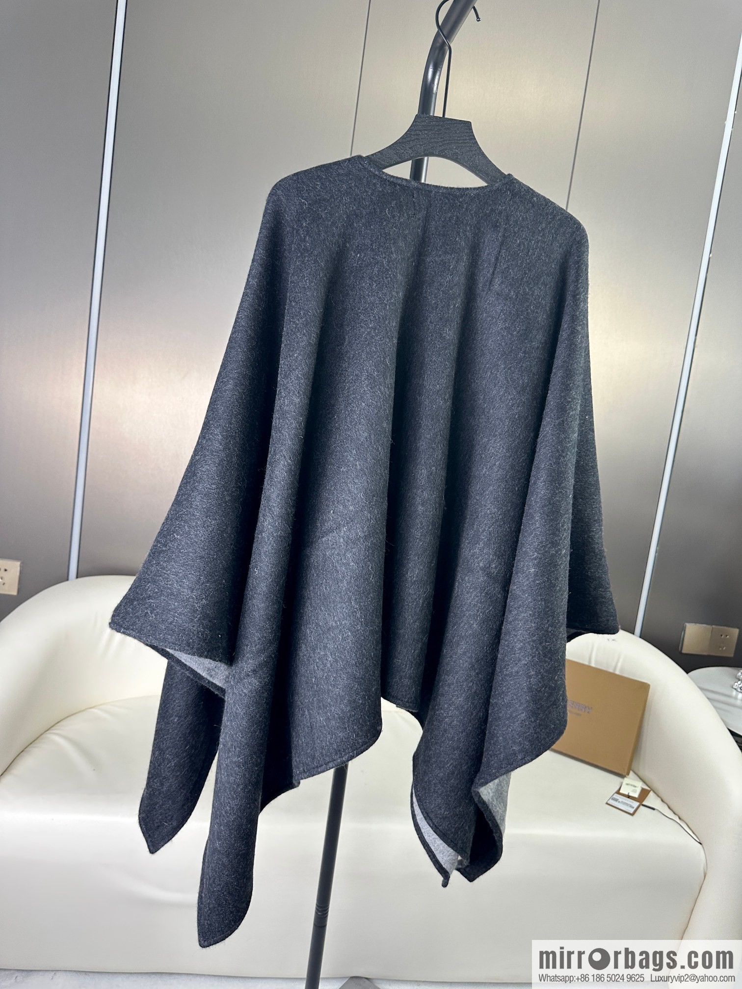 Burberry, Zip Striped Cape Shawl