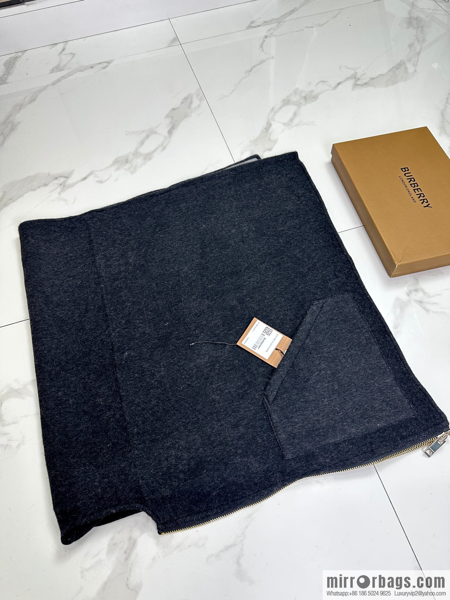 Burberry, Zip Striped Cape Shawl