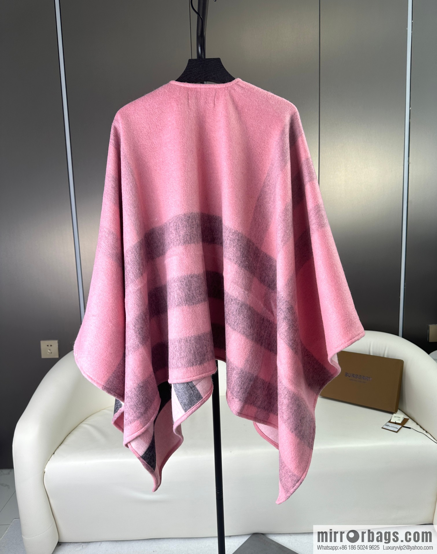 Burberry, Zip Striped Cape Shawl