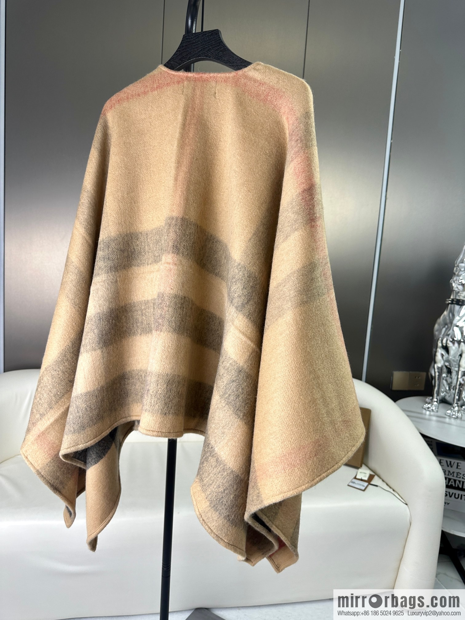 Burberry, Zip Striped Cape Shawl