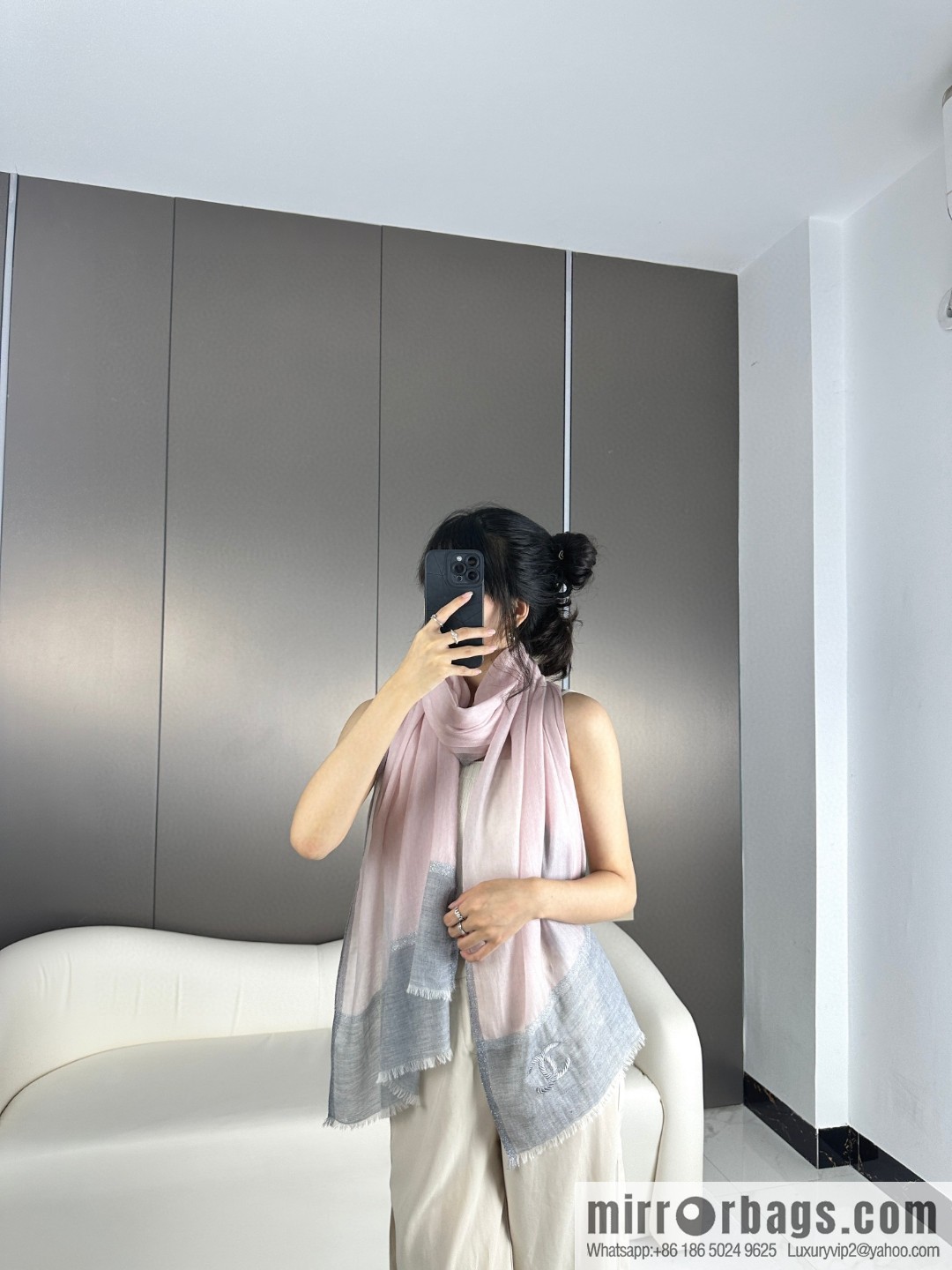 CHANEL 2023 latest color cashmere long towel