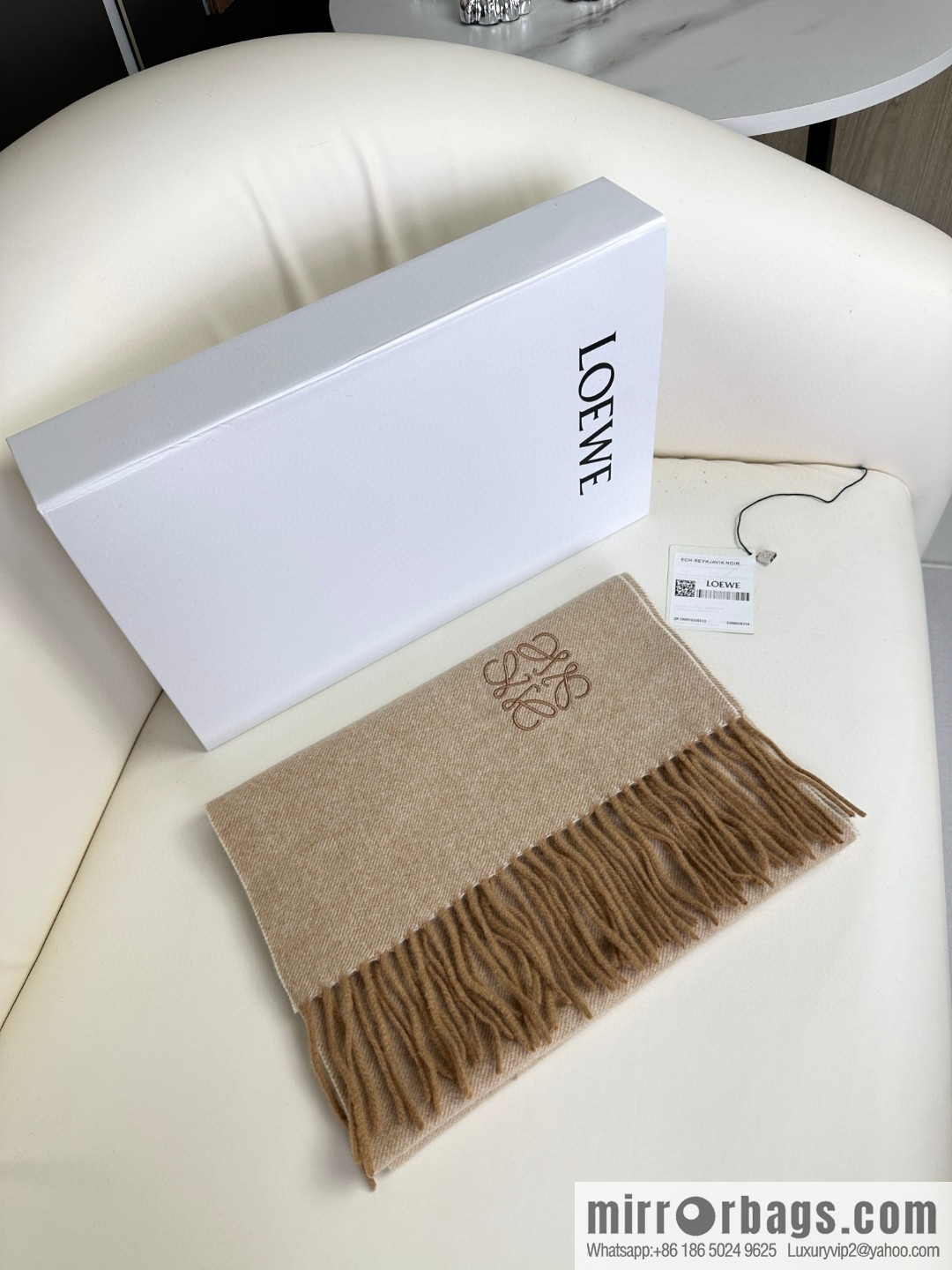 LOEWE double-sided color scheme cashmere scarf