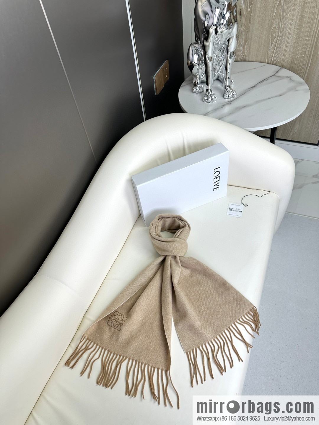 LOEWE double-sided color scheme cashmere scarf
