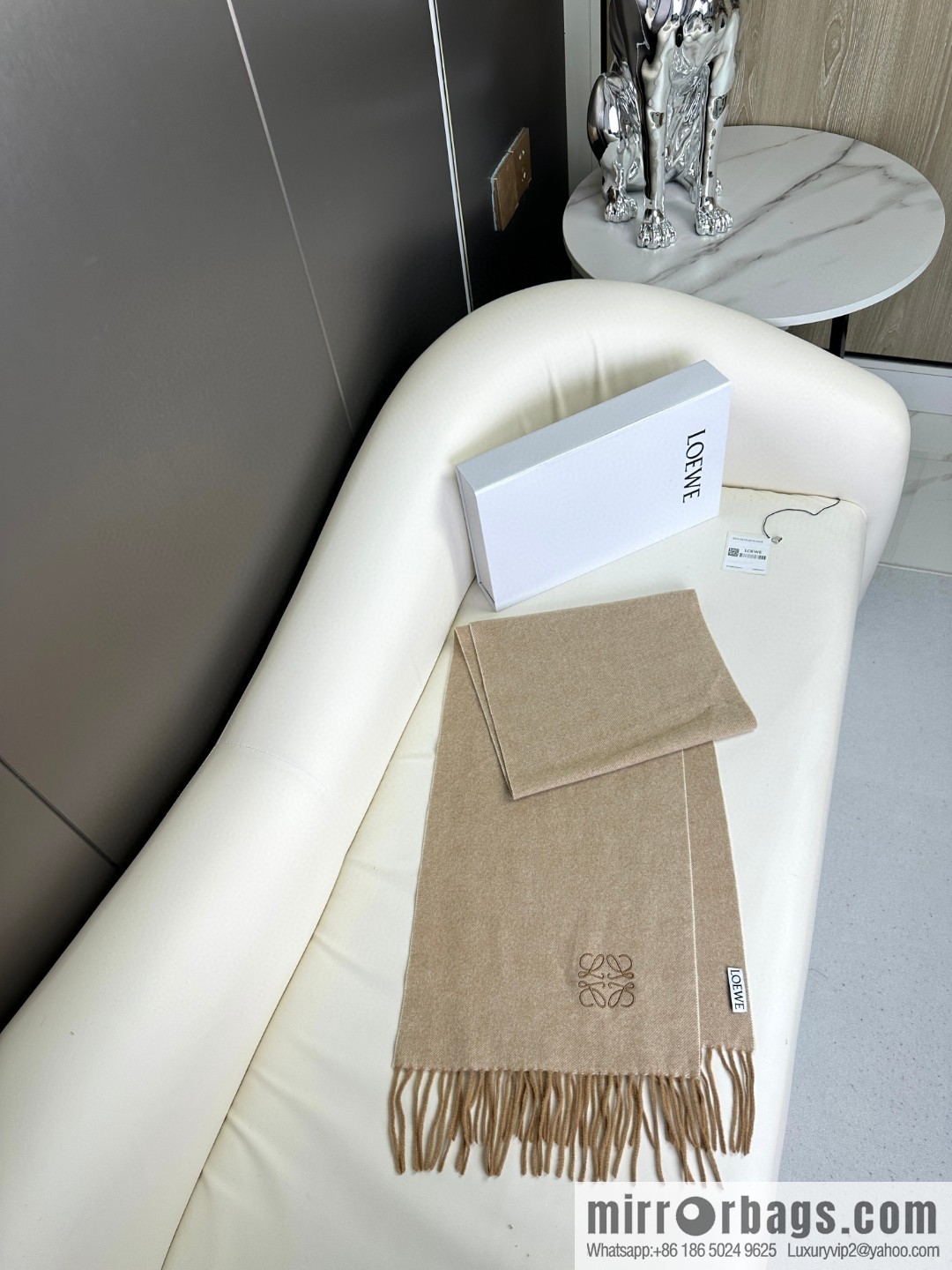 LOEWE double-sided color scheme cashmere scarf
