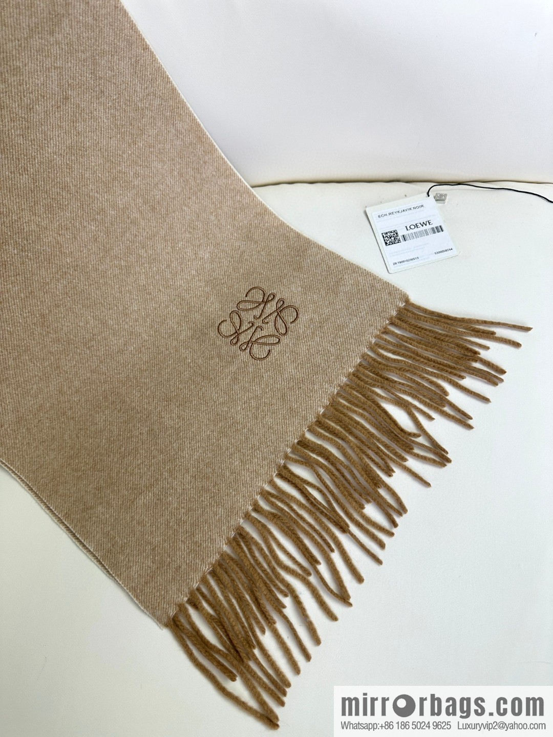 LOEWE double-sided color scheme cashmere scarf