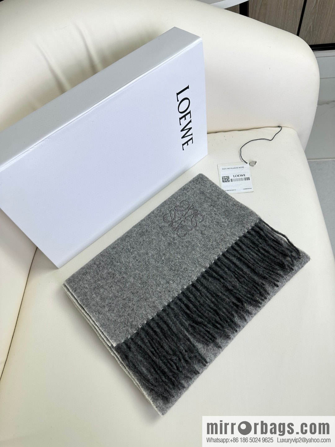 LOEWE double-sided color scheme cashmere scarf