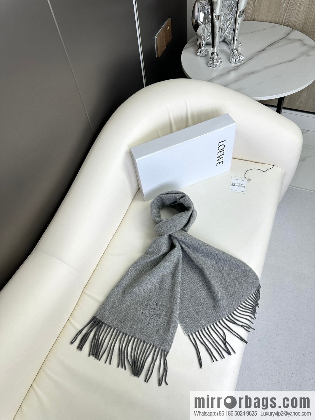 LOEWE double-sided color scheme cashmere scarf