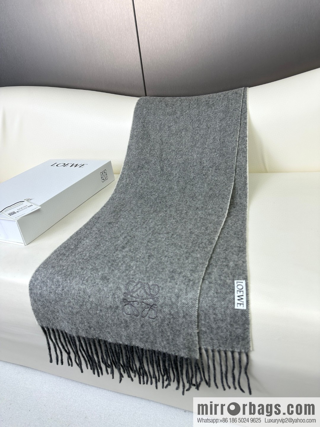 LOEWE double-sided color scheme cashmere scarf