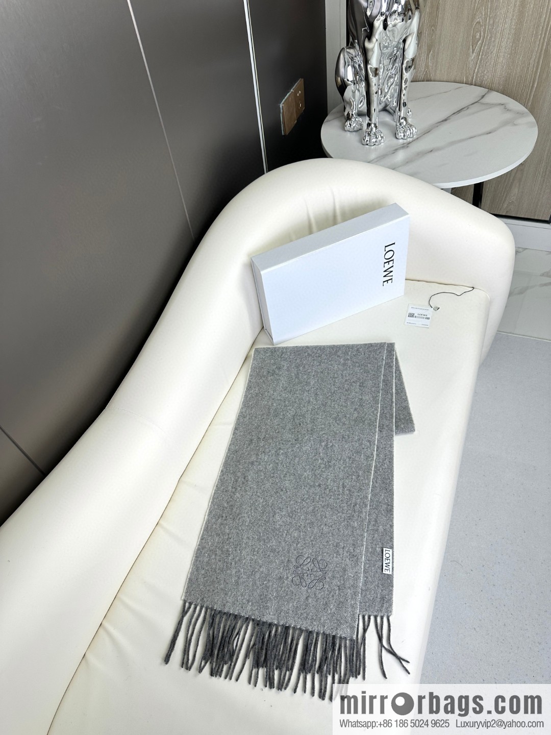 LOEWE double-sided color scheme cashmere scarf
