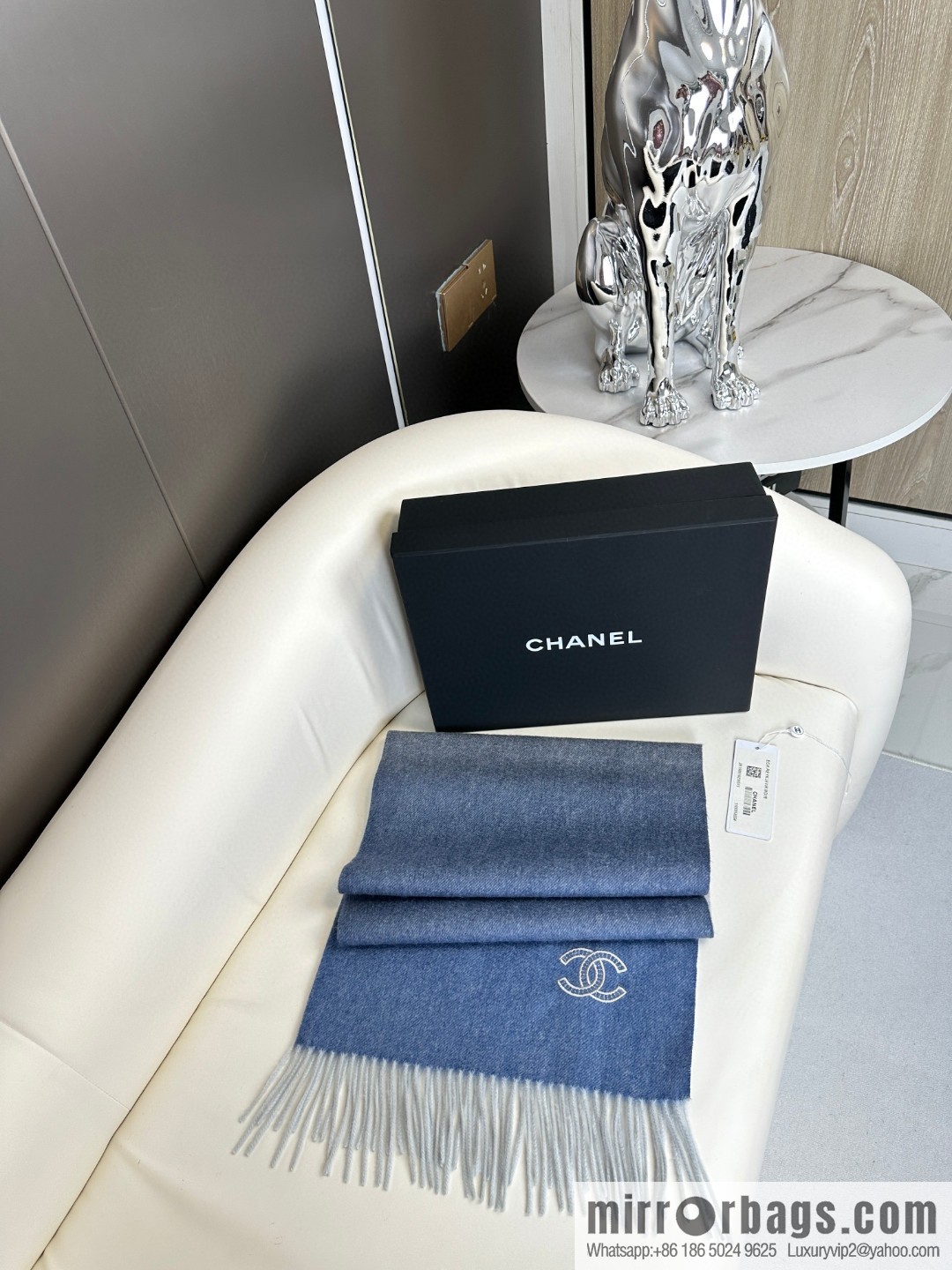 CHANEL Paris Fashion Show Business Men's and Women's Universal Double-Sided Cashmere Shawl