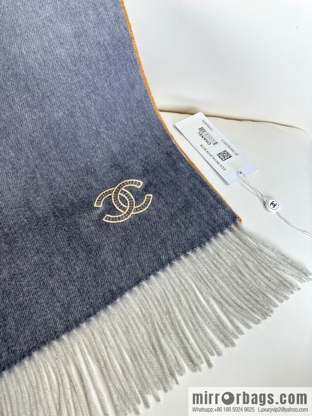CHANEL Paris Fashion Show Business Men's and Women's Universal Double-Sided Cashmere Shawl