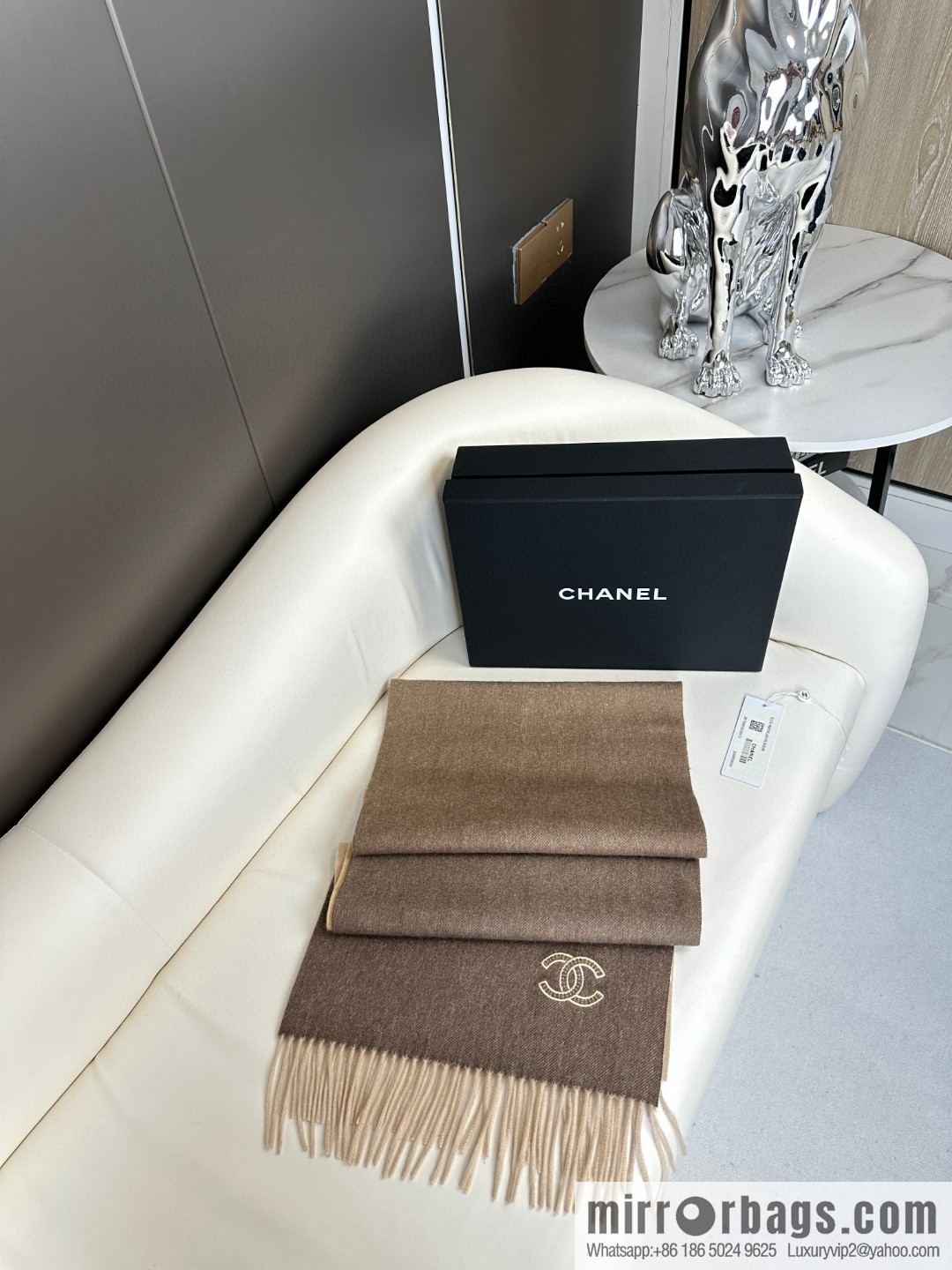 CHANEL Paris Fashion Show Business Men's and Women's Universal Double-Sided Cashmere Shawl