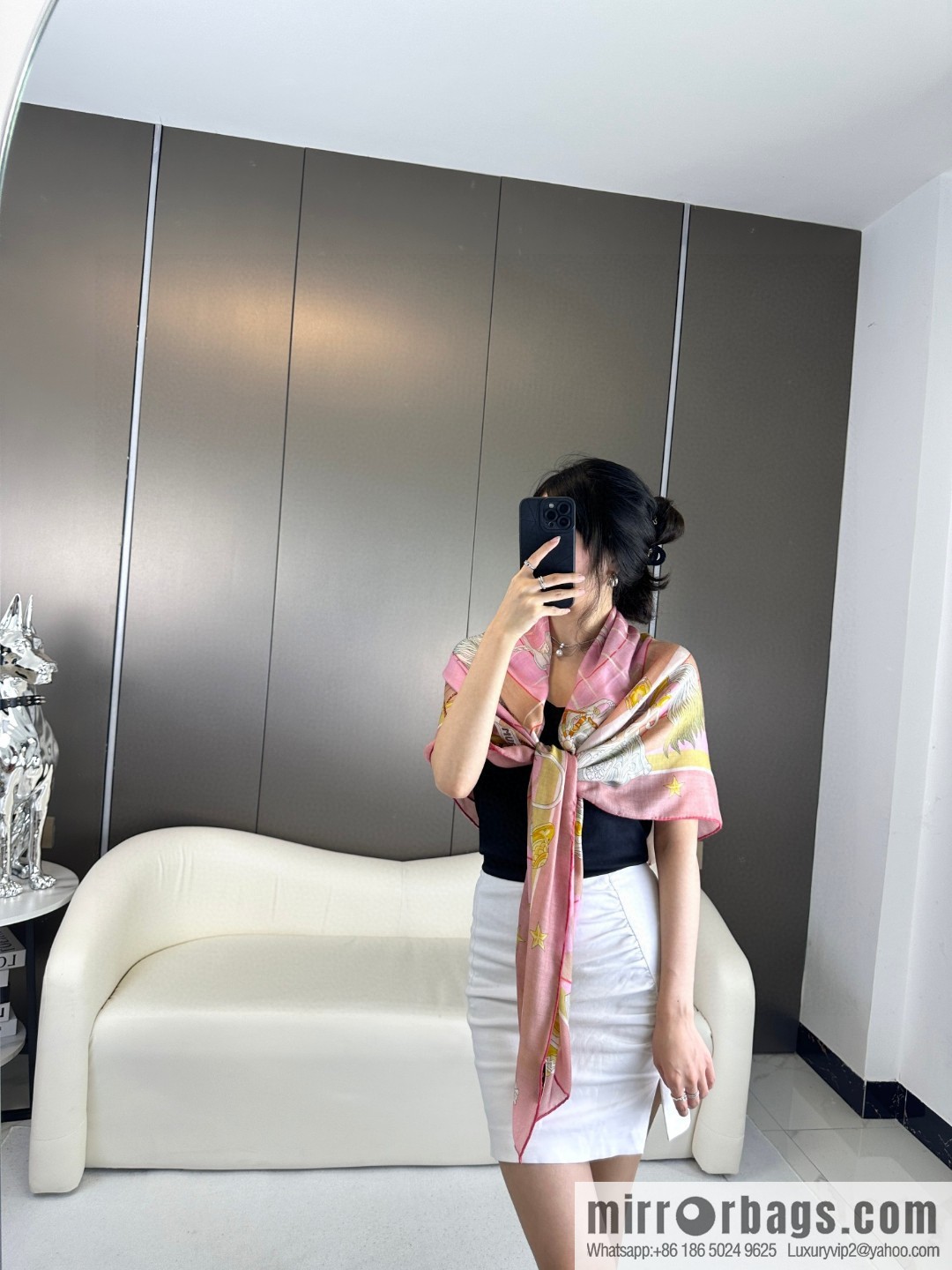Hermès [Star Chorus] Cashmere Square Towel