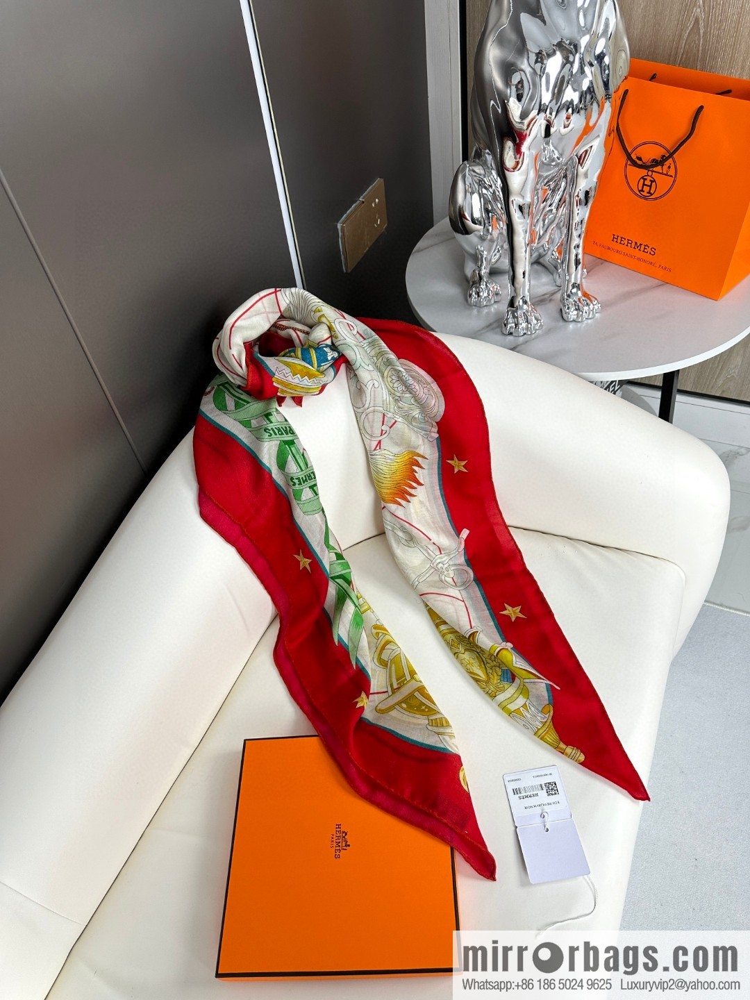Hermès [Star Chorus] Cashmere Square Towel