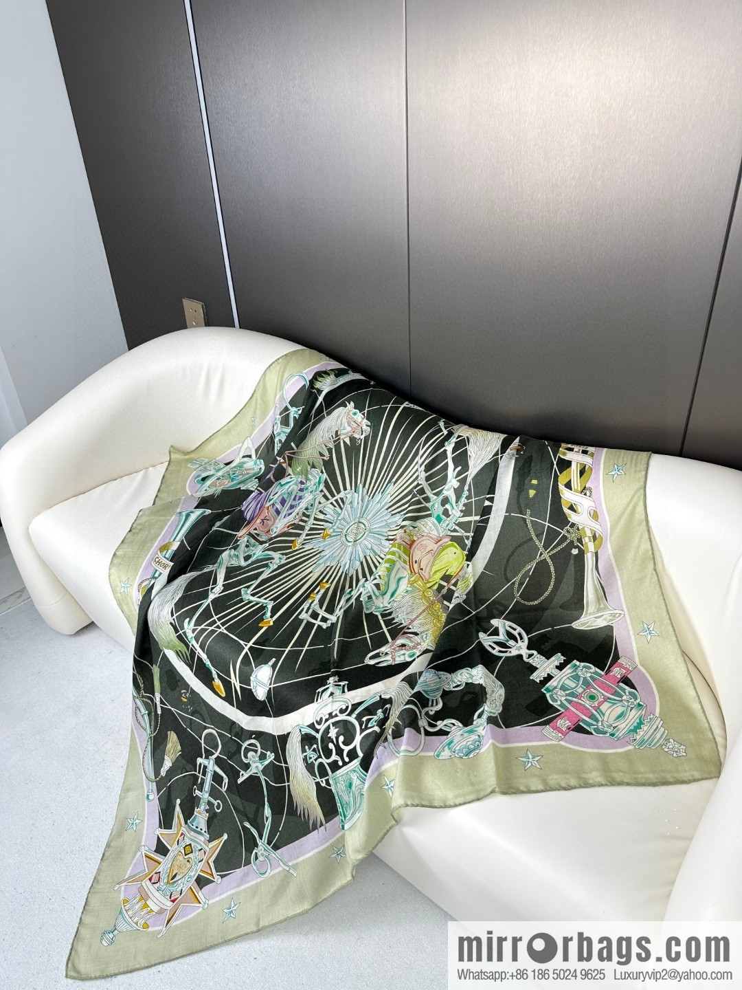 Hermès [Star Chorus] Cashmere Square Towel