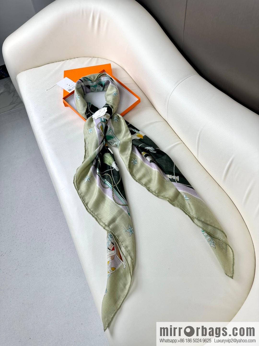 Hermès [Star Chorus] Cashmere Square Towel