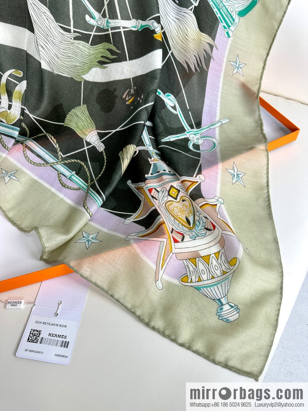 Hermès [Star Chorus] Cashmere Square Towel