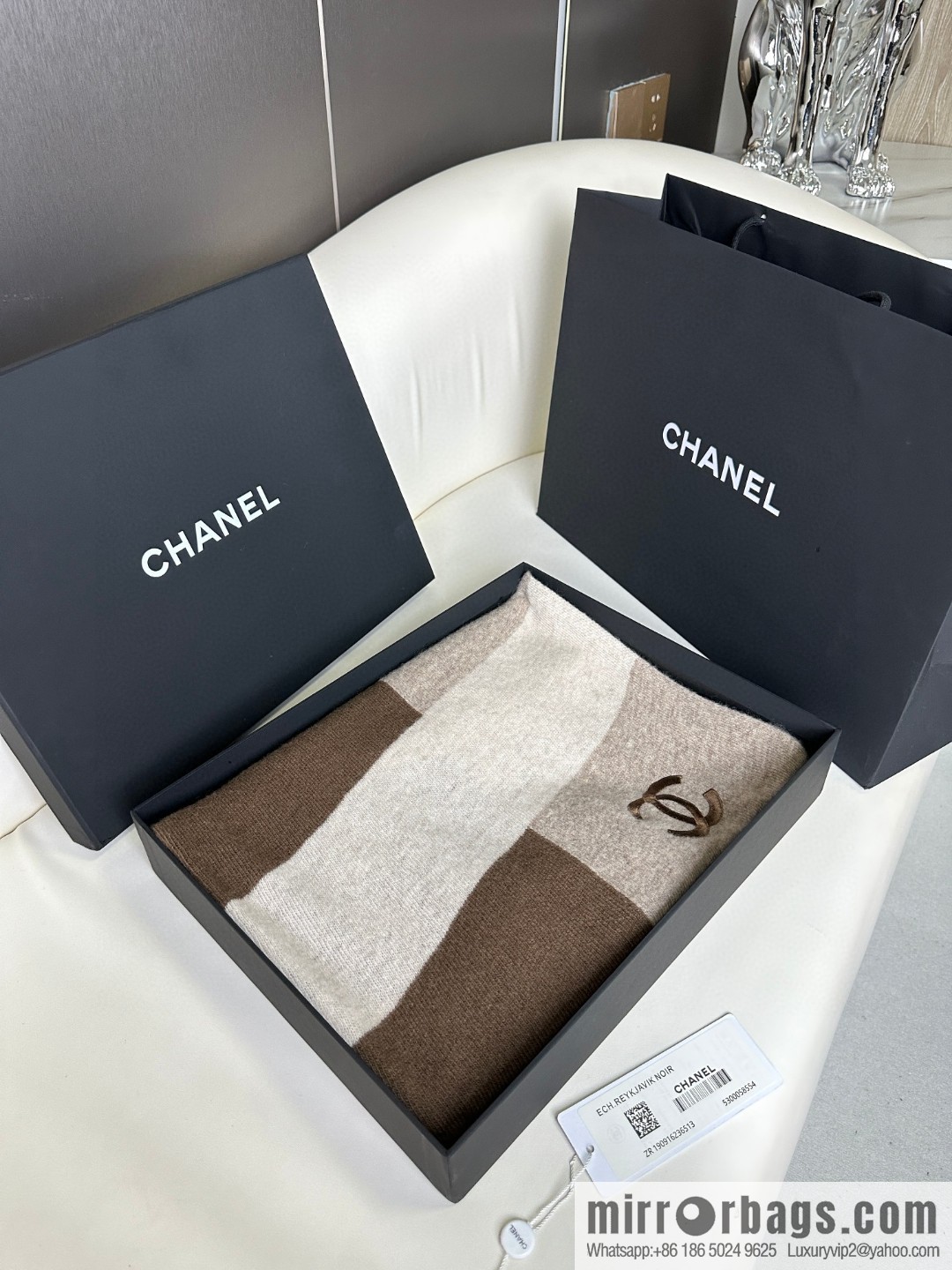 CHANEL 2023 new cashmere knitted scarf