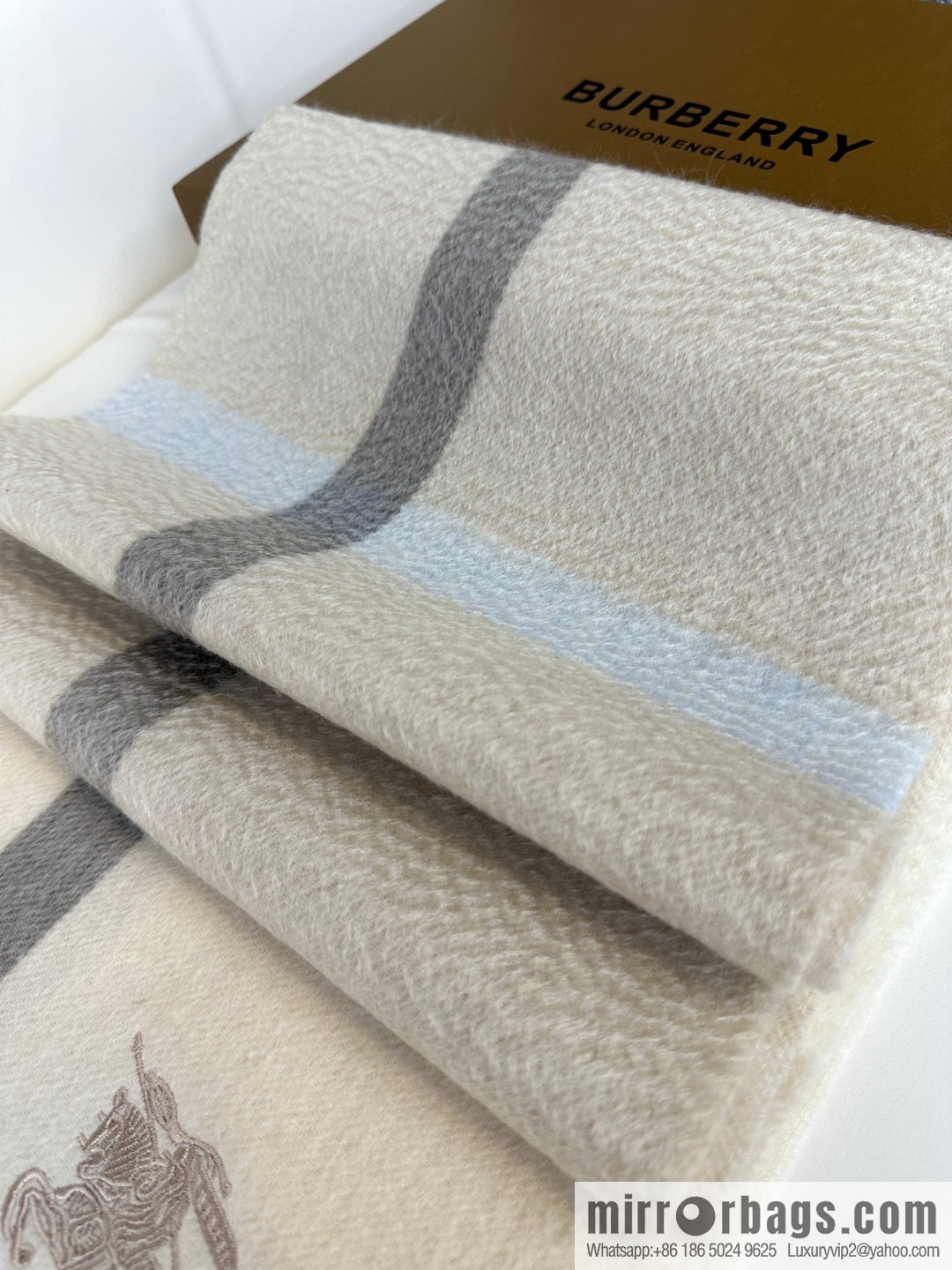 Burberry, classic warhorse logo cashmere scarf