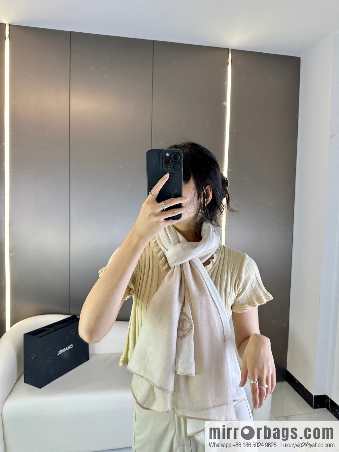 CHANEL 2023 new cashmere scarf