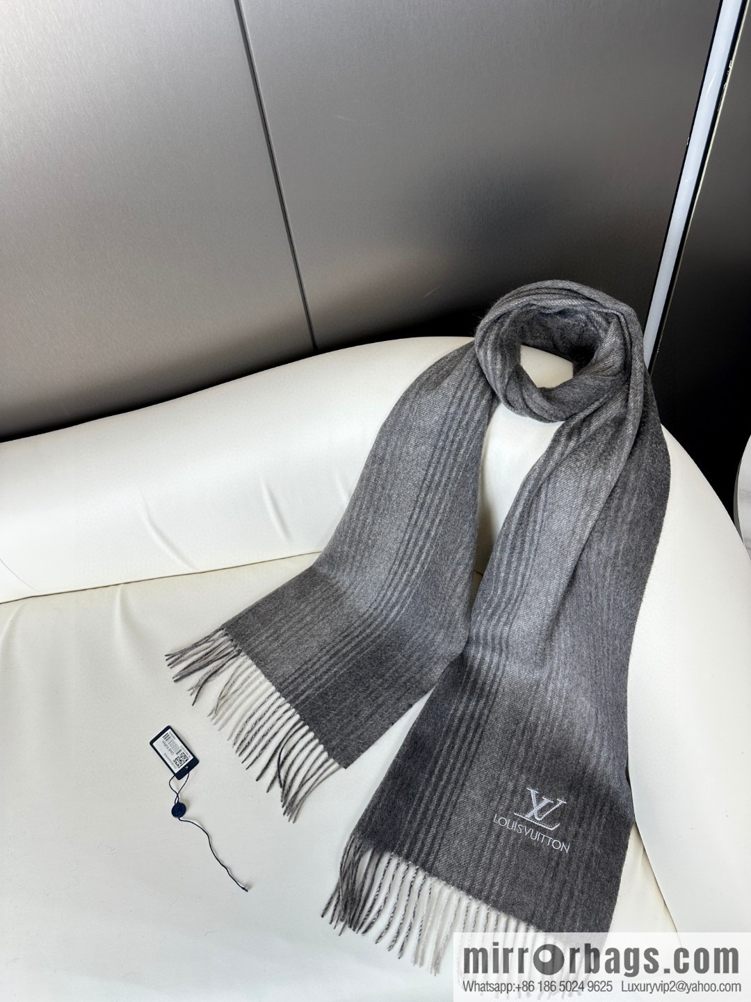 LV classic striped plaid, cashmere scarf