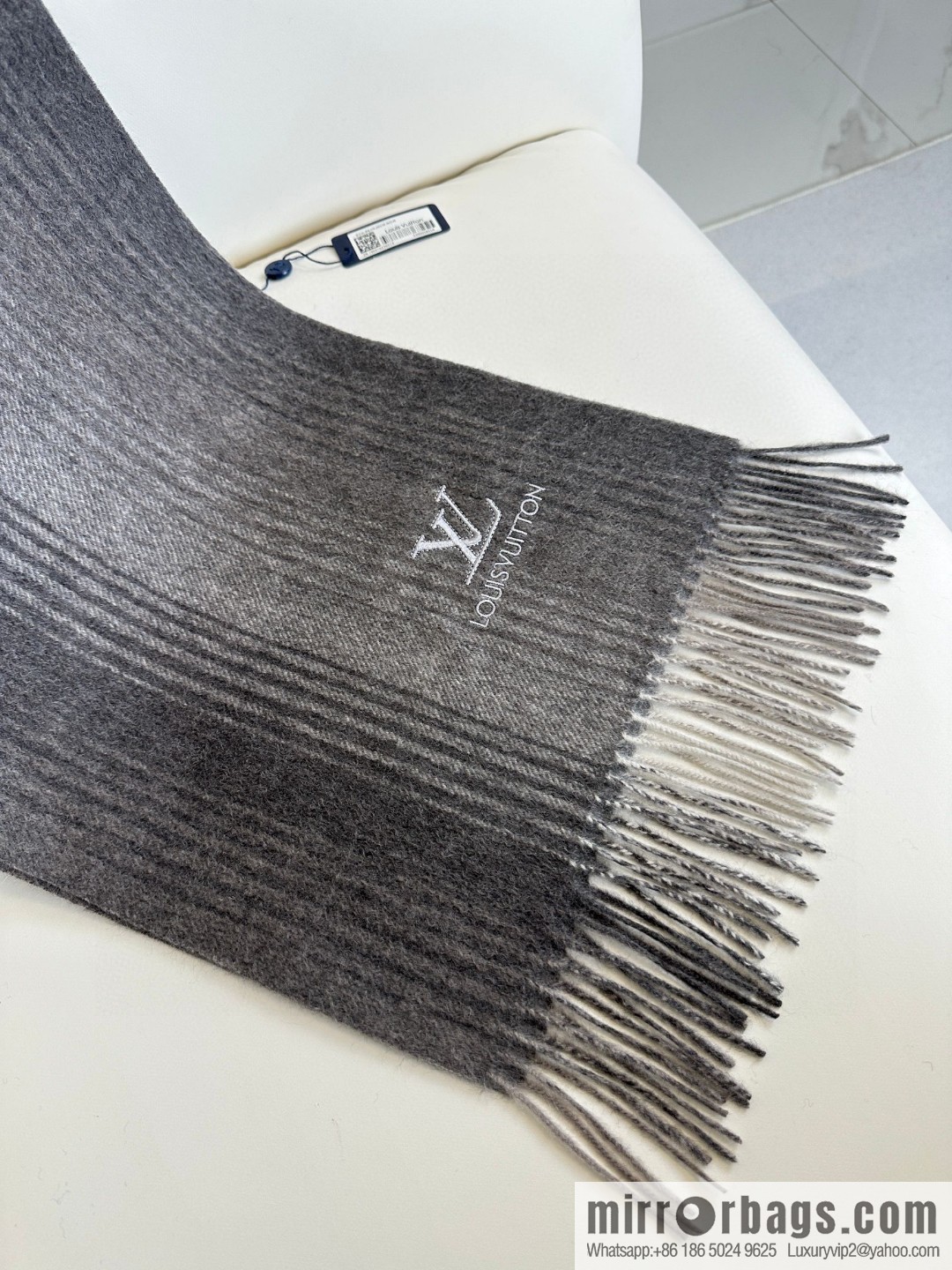 LV classic striped plaid, cashmere scarf