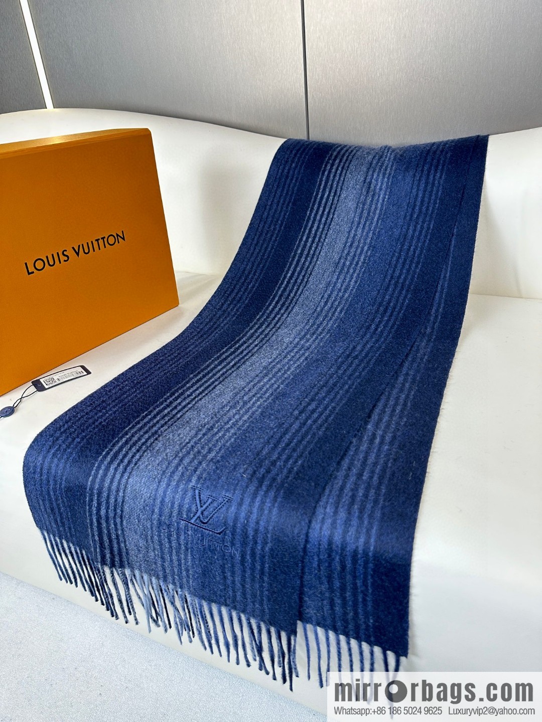 LV classic striped plaid, cashmere scarf