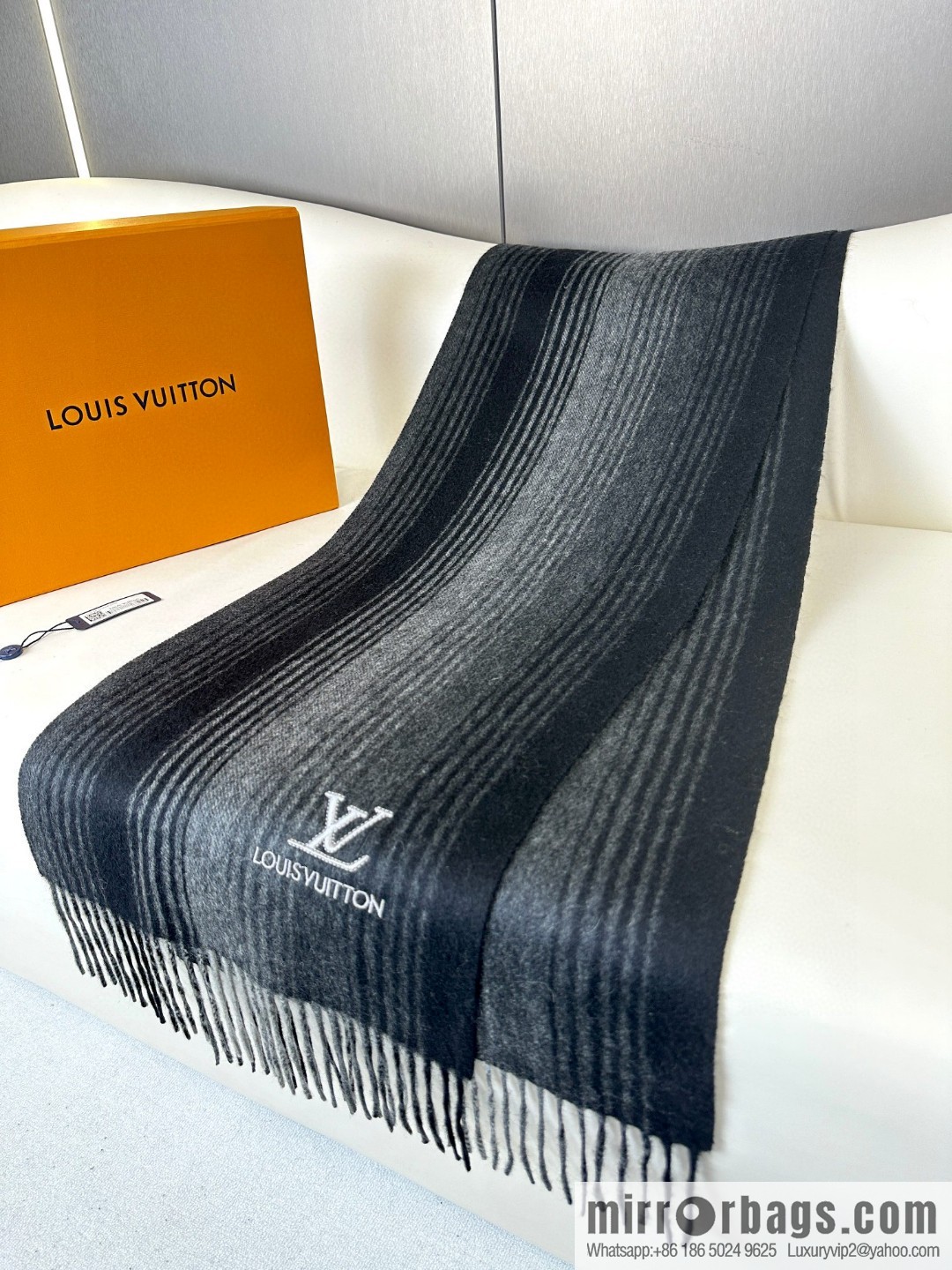 LV classic striped plaid, cashmere scarf