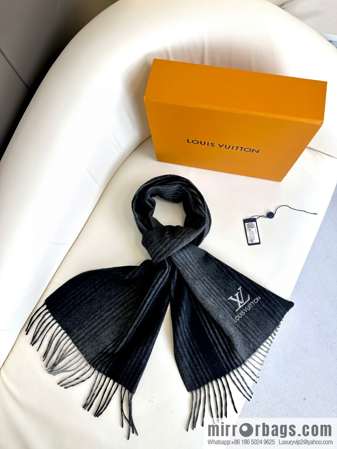 LV classic striped plaid, cashmere scarf