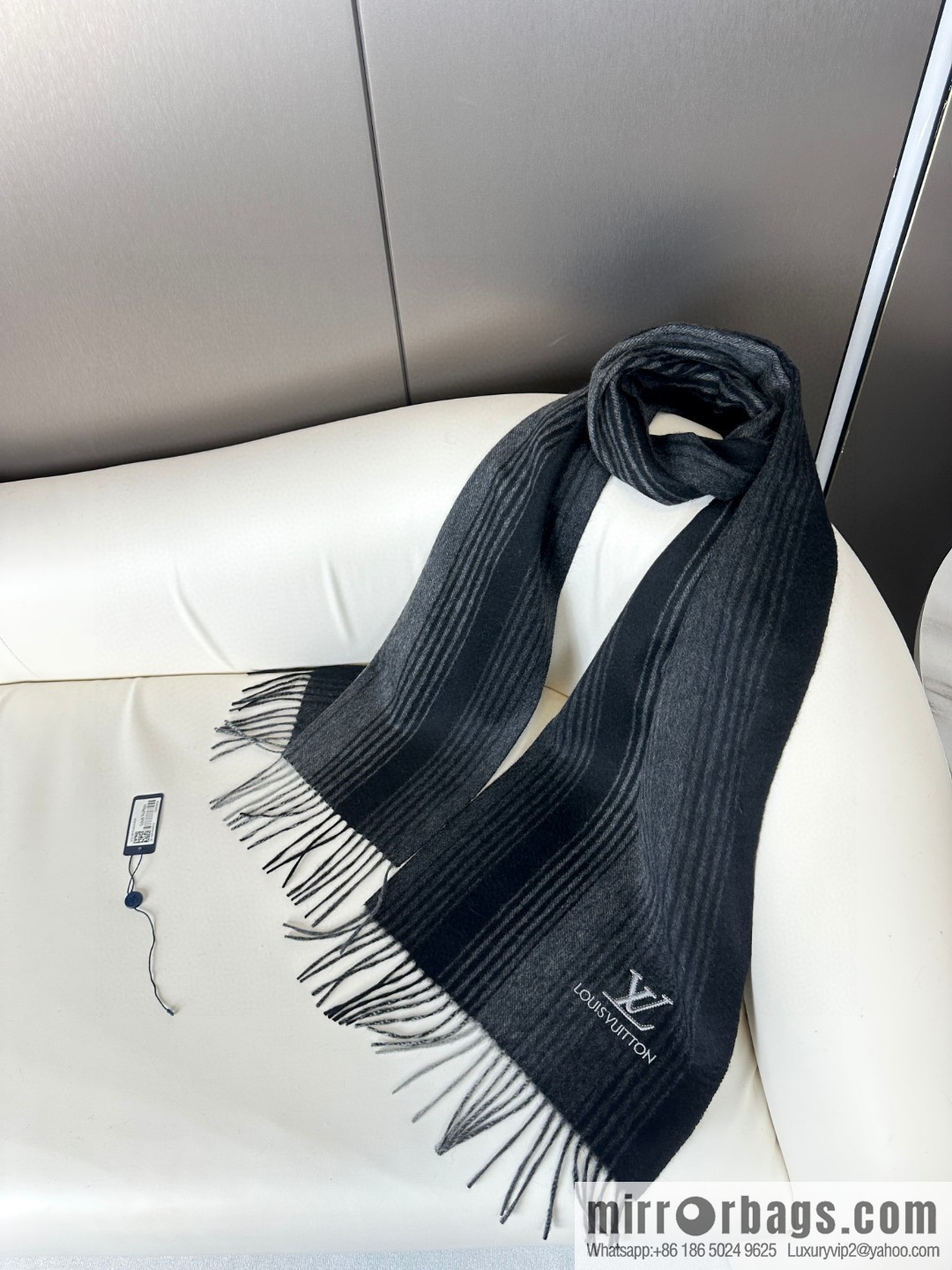 LV classic striped plaid, cashmere scarf