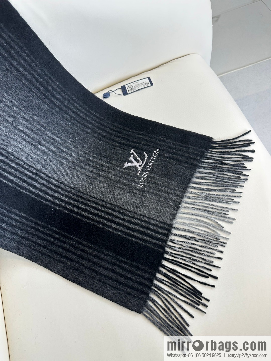 LV classic striped plaid, cashmere scarf