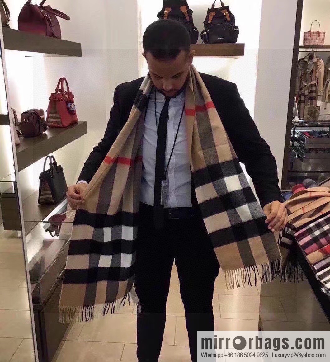 Burberry, classic cashmere plaid scarf