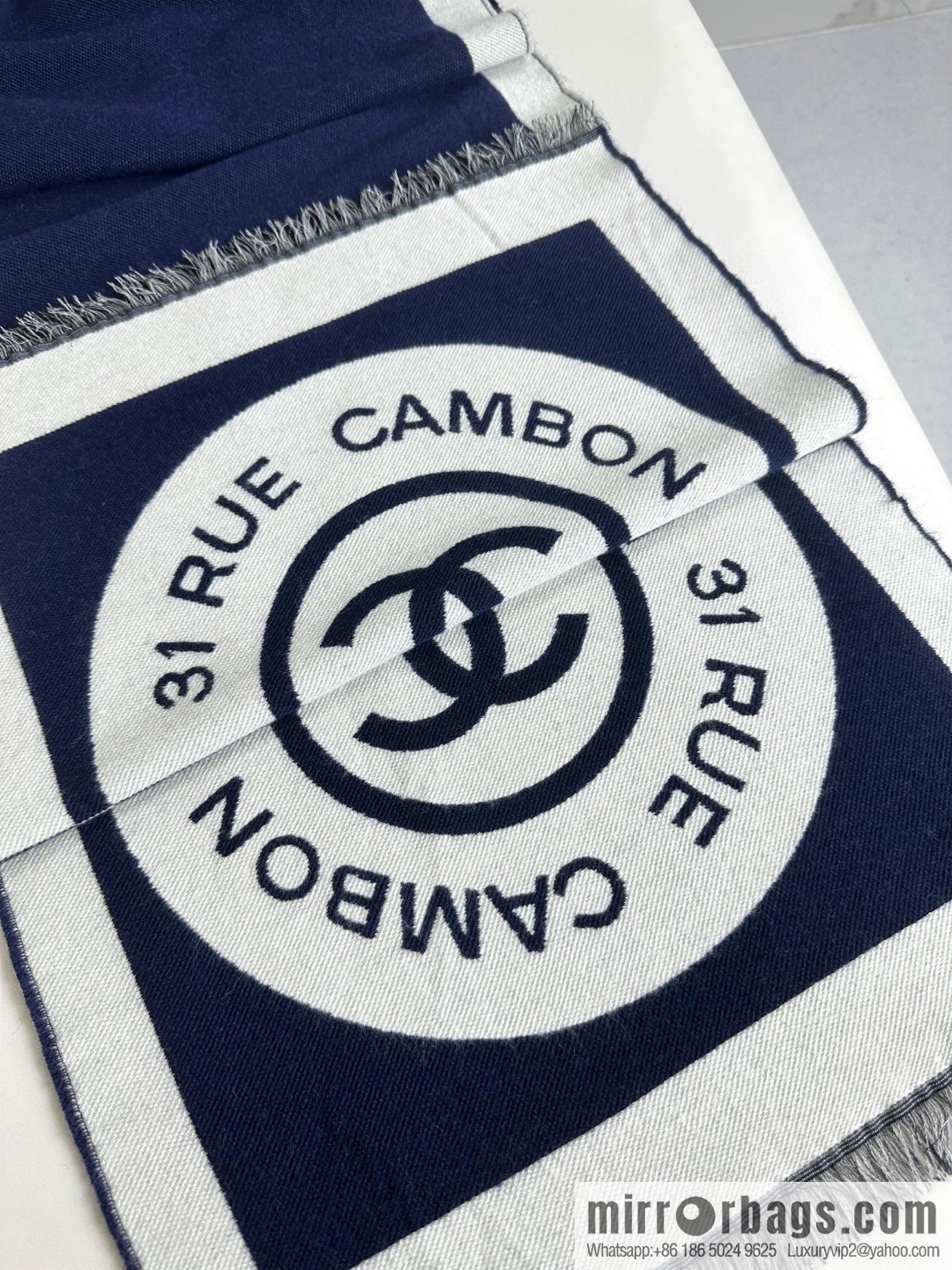 CHANEL Xiaoxiang badge scarf