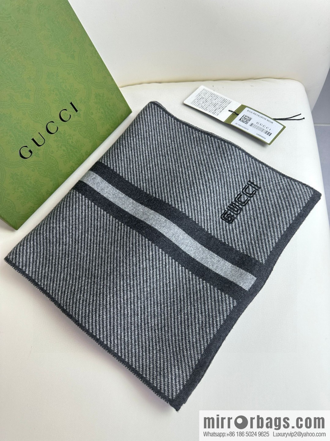 GUCCI imported knitted cashmere, high-end men's scarf