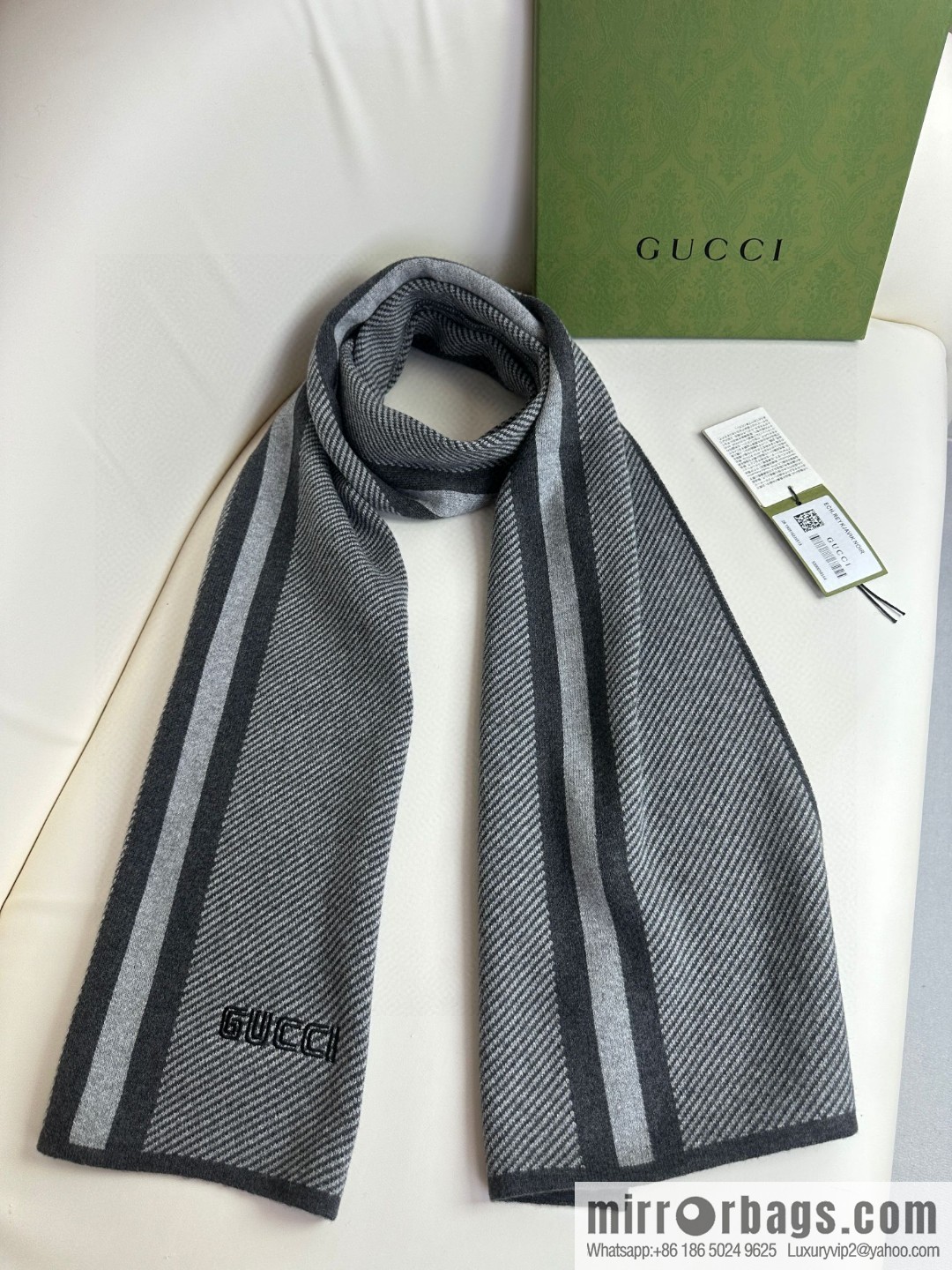 GUCCI imported knitted cashmere, high-end men's scarf