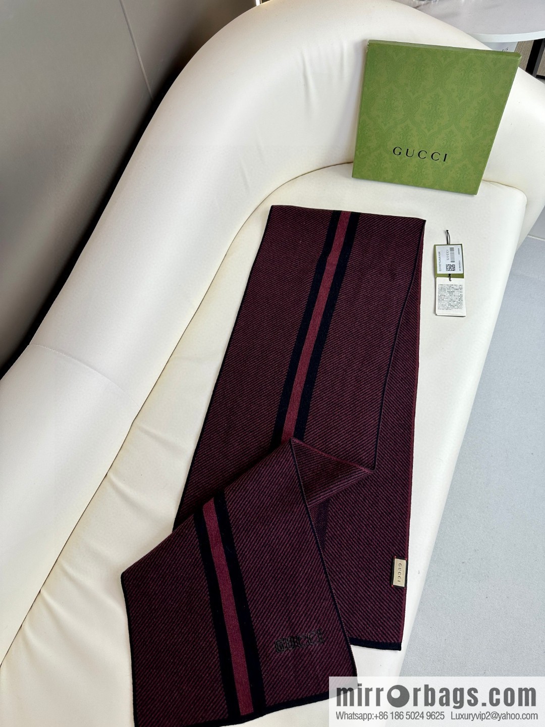 GUCCI imported knitted cashmere, high-end men's scarf