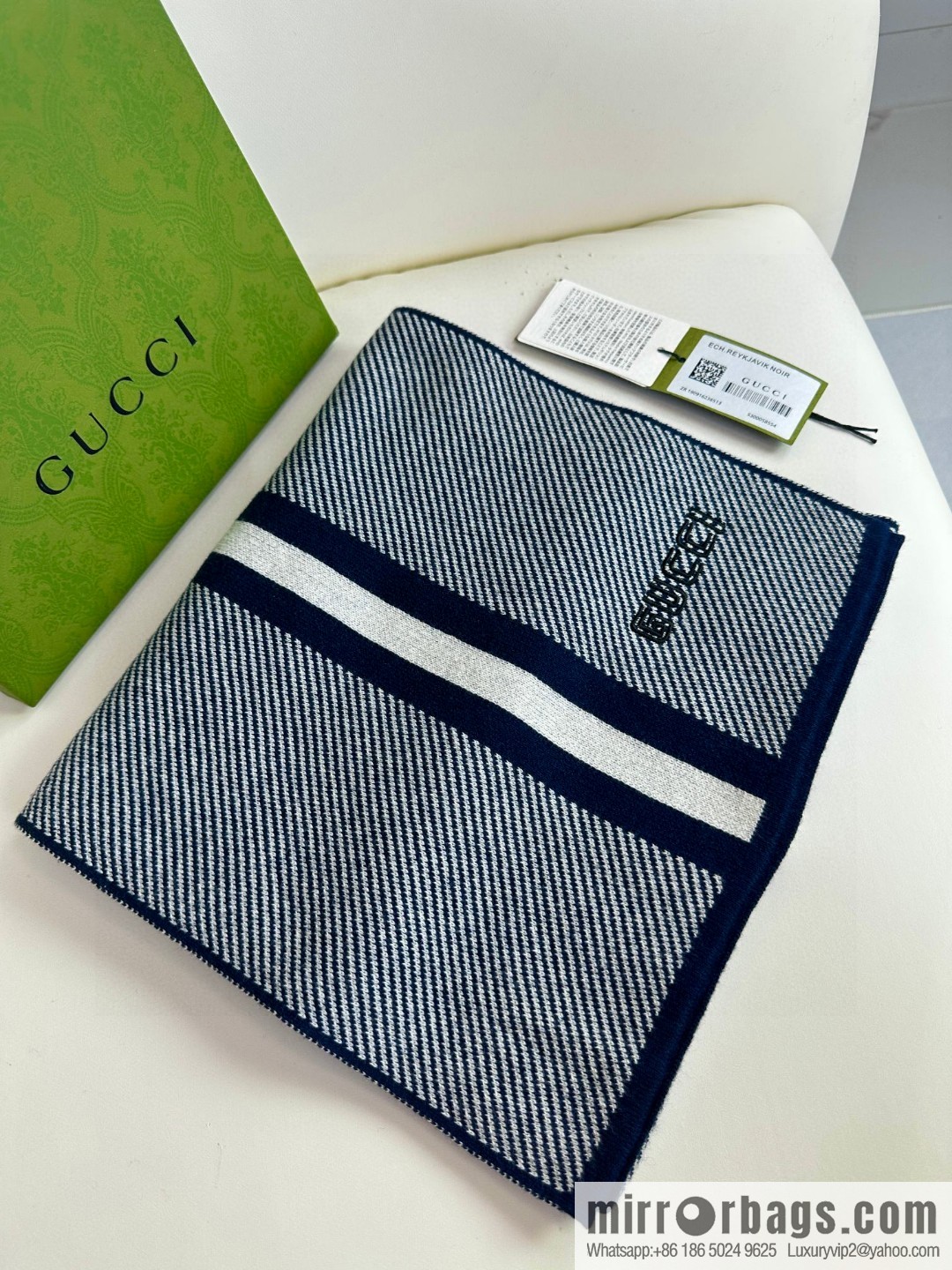 GUCCI imported knitted cashmere, high-end men's scarf