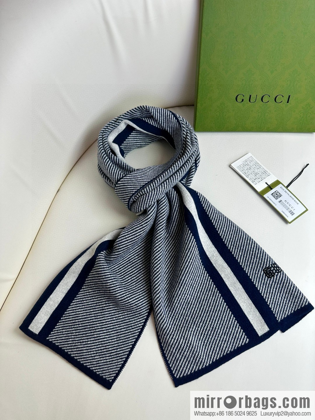 GUCCI imported knitted cashmere, high-end men's scarf