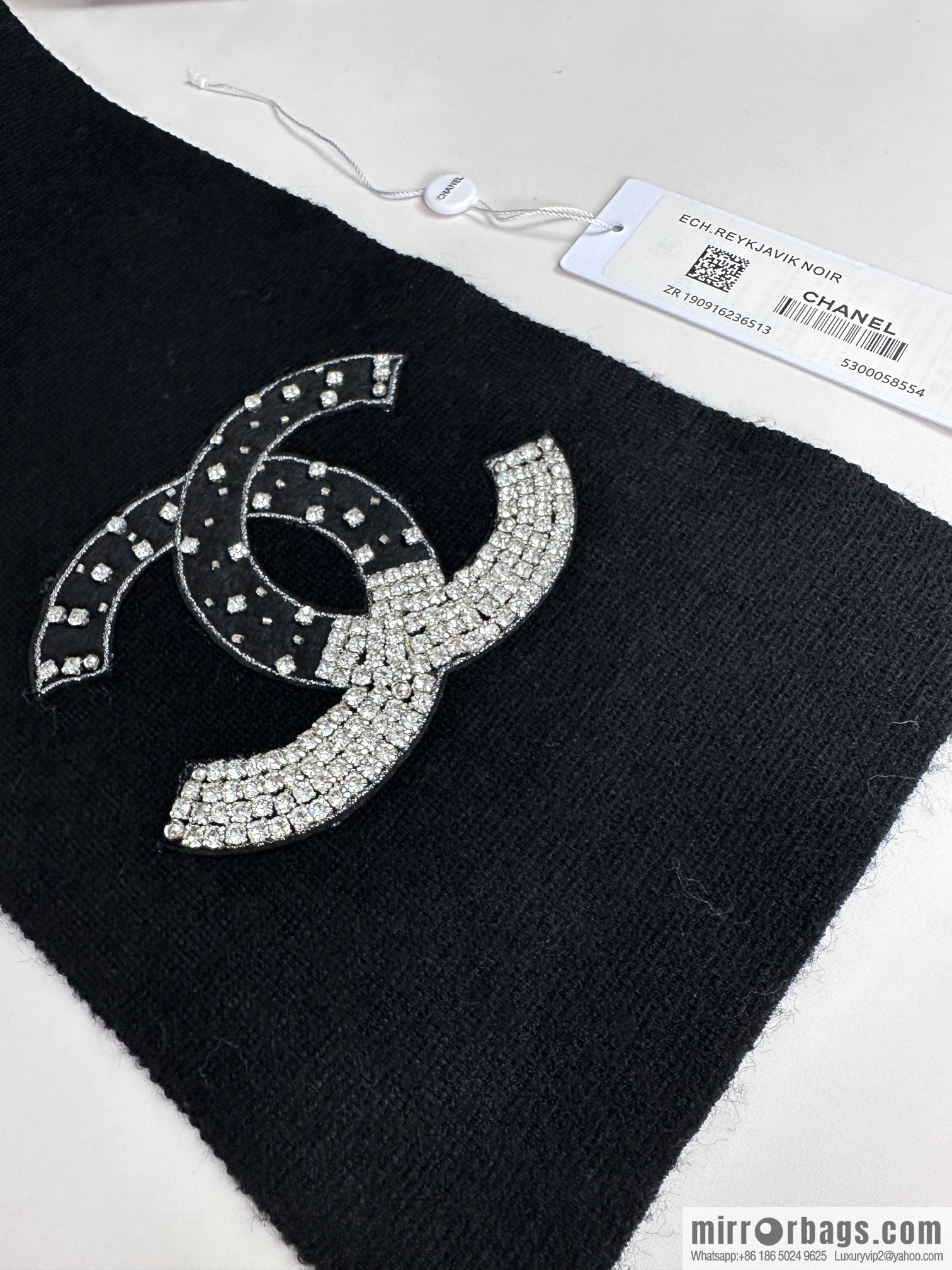Chanel Premium Handmade Rhinestone Scarf Full of Diamonds