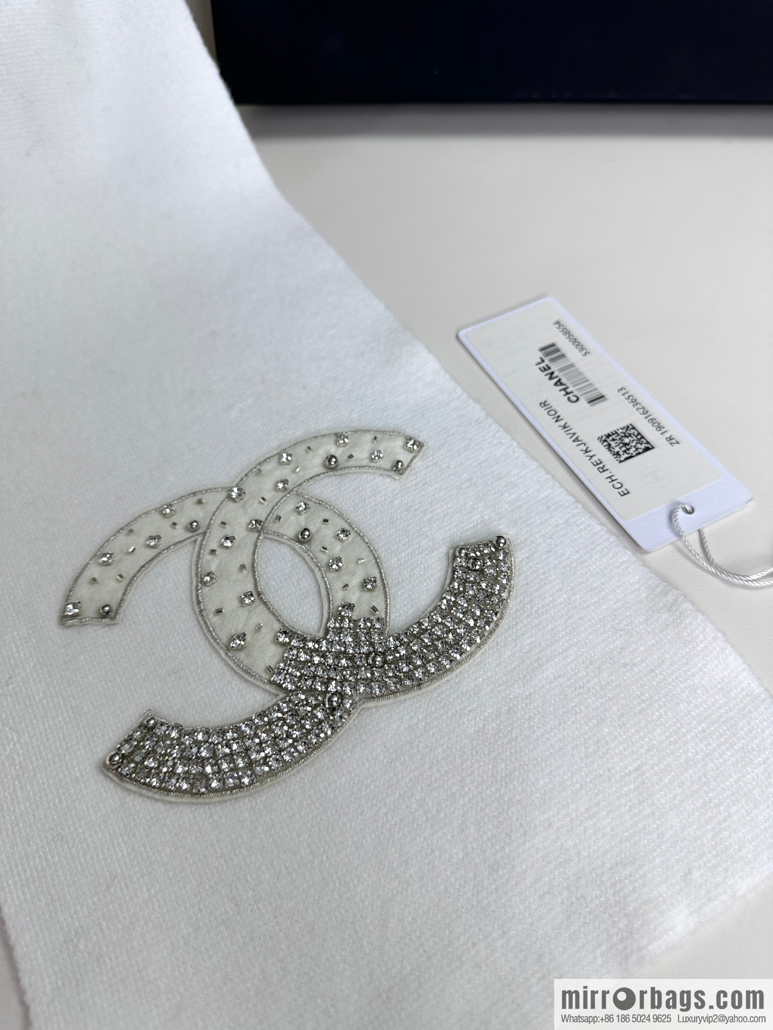 Chanel Premium Handmade Rhinestone Scarf Full of Diamonds