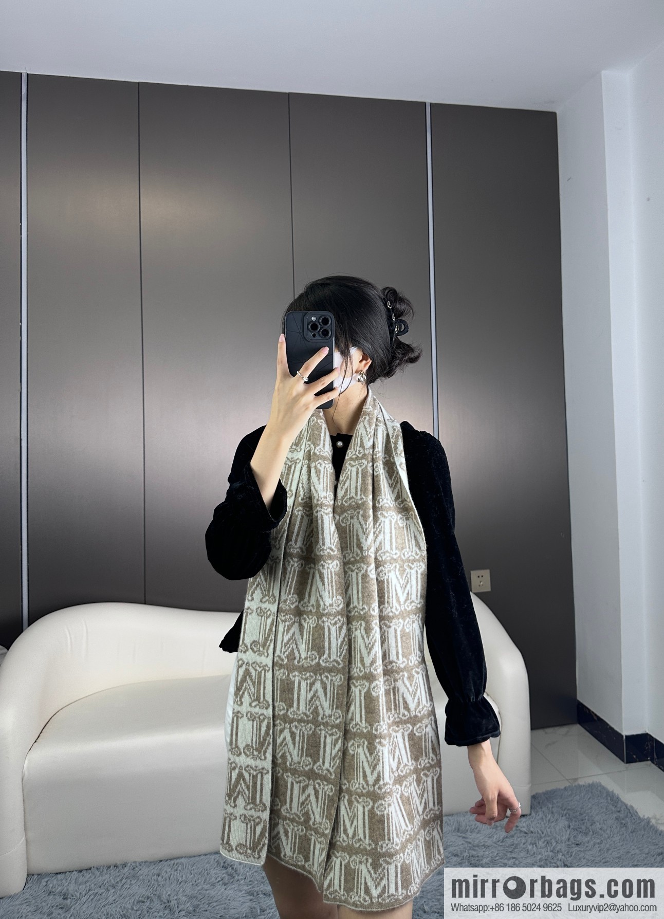 Max Mara Replica Luxury Handbag GZ Latest M Knitted Cashmere Towel