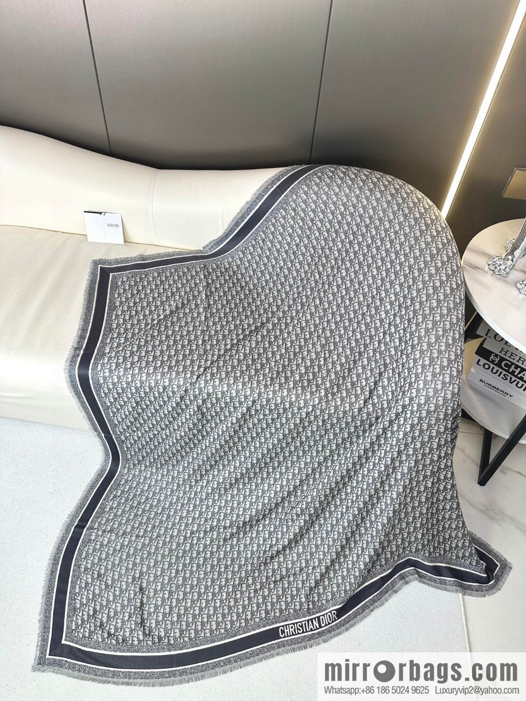 DIOR Oblique print shawl