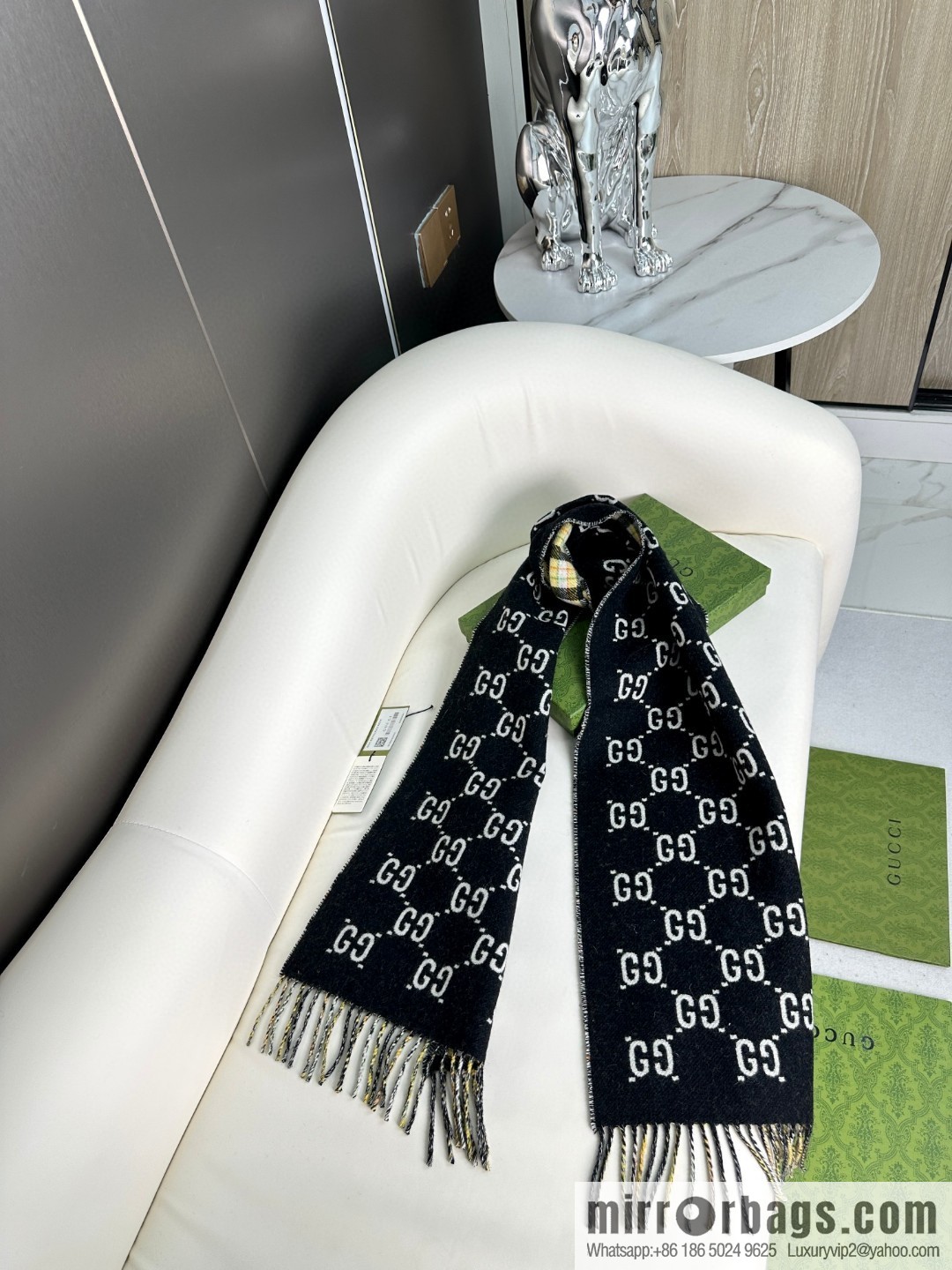 GUCCI classic cashmere scarf ❗ double-sided scarf