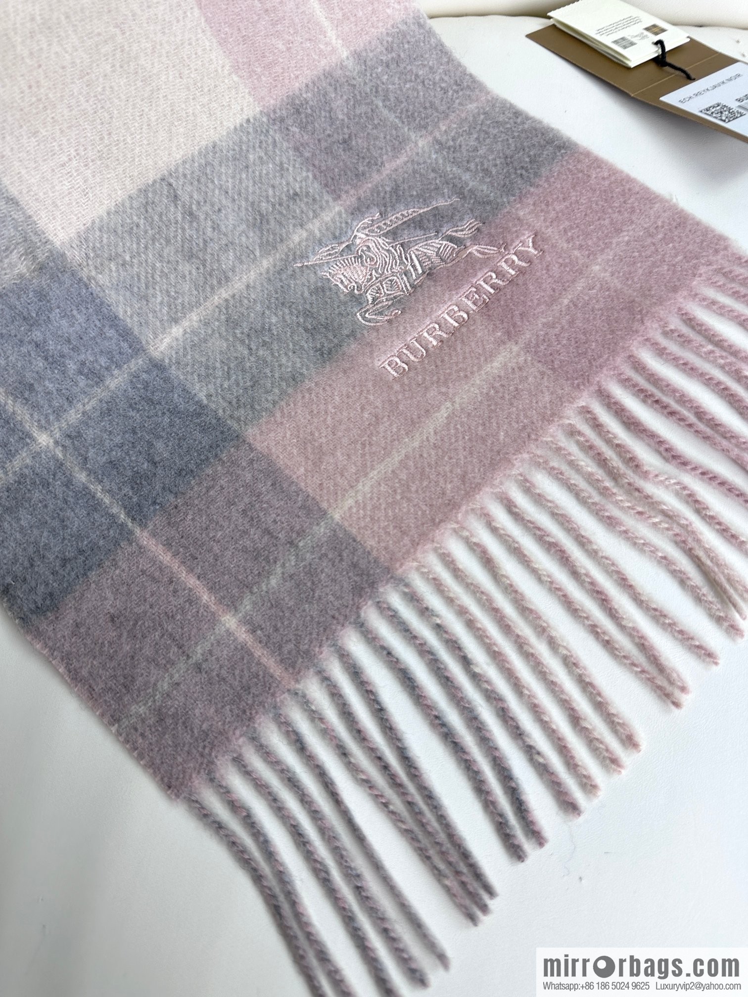 Burberry, counter-grade classic cashmere plaid scarf