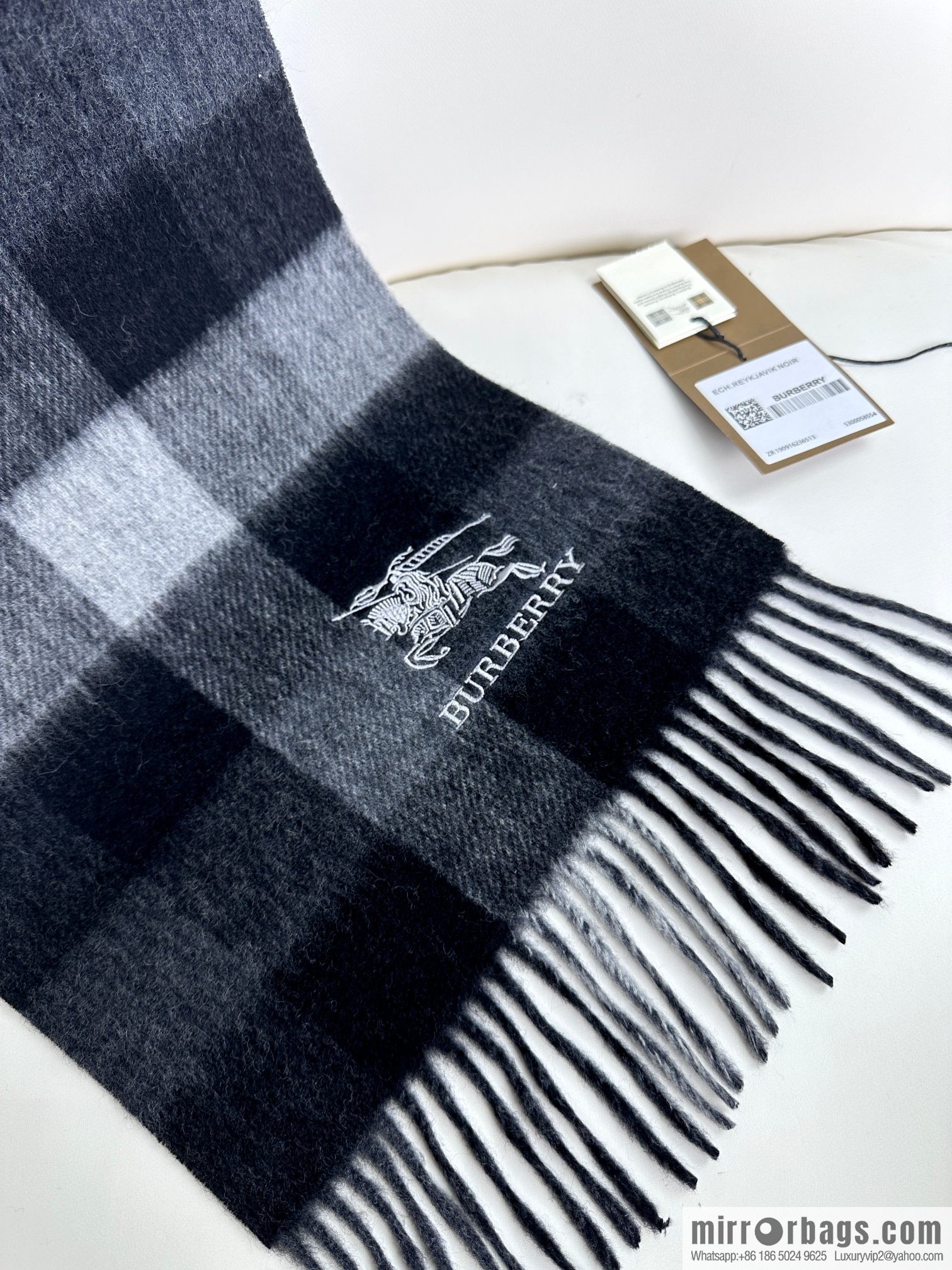 Burberry, counter-grade classic cashmere plaid scarf