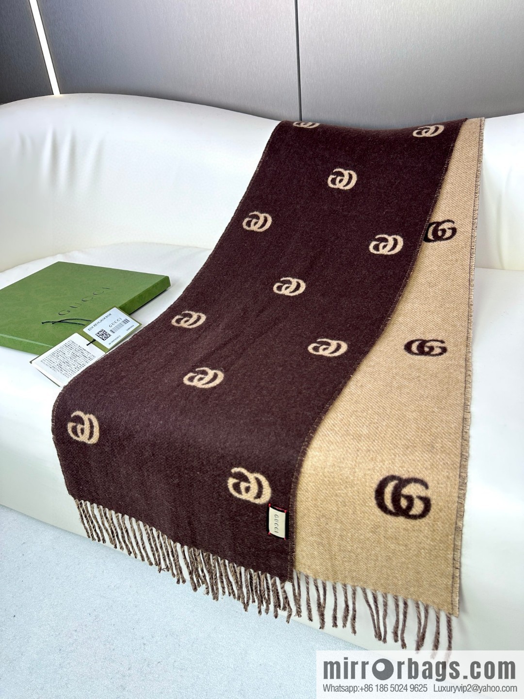 GUCCI 2023 new GG logo, the latest double-sided scarf