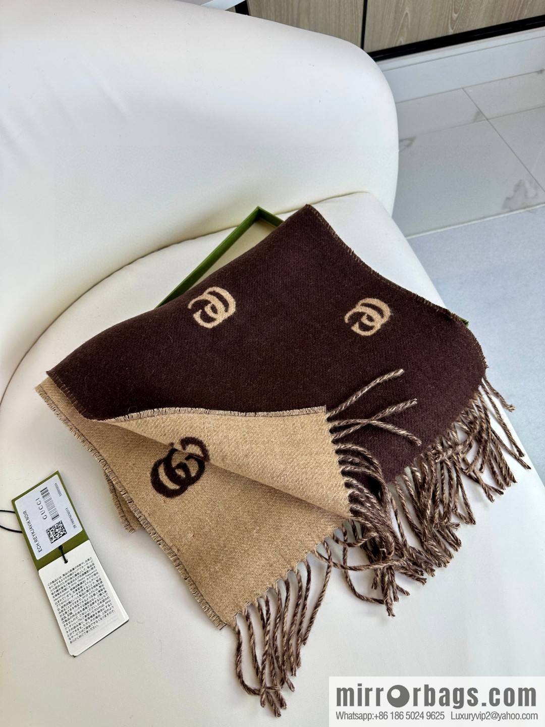 GUCCI 2023 new GG logo, the latest double-sided scarf