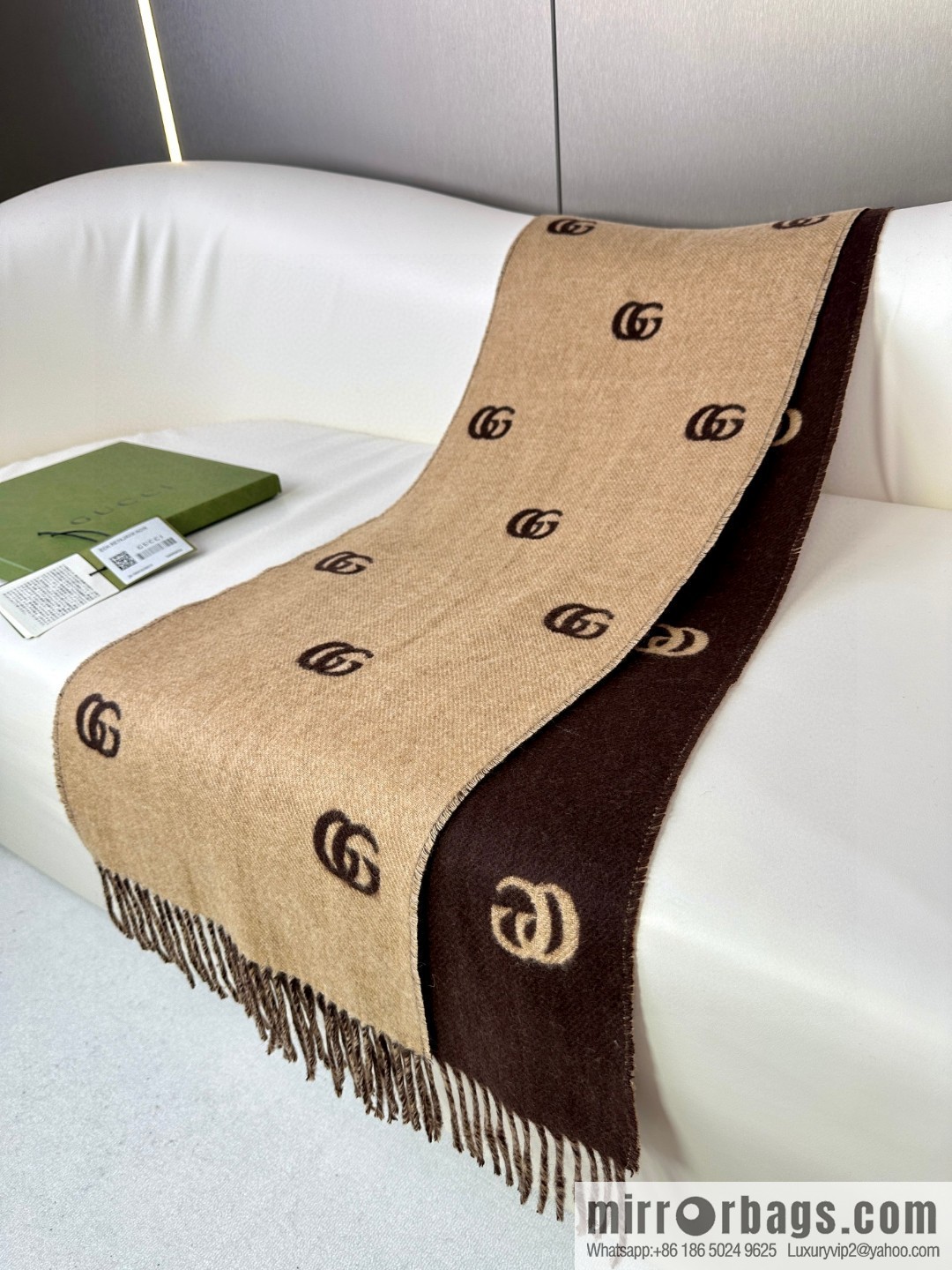 GUCCI 2023 new GG logo, the latest double-sided scarf