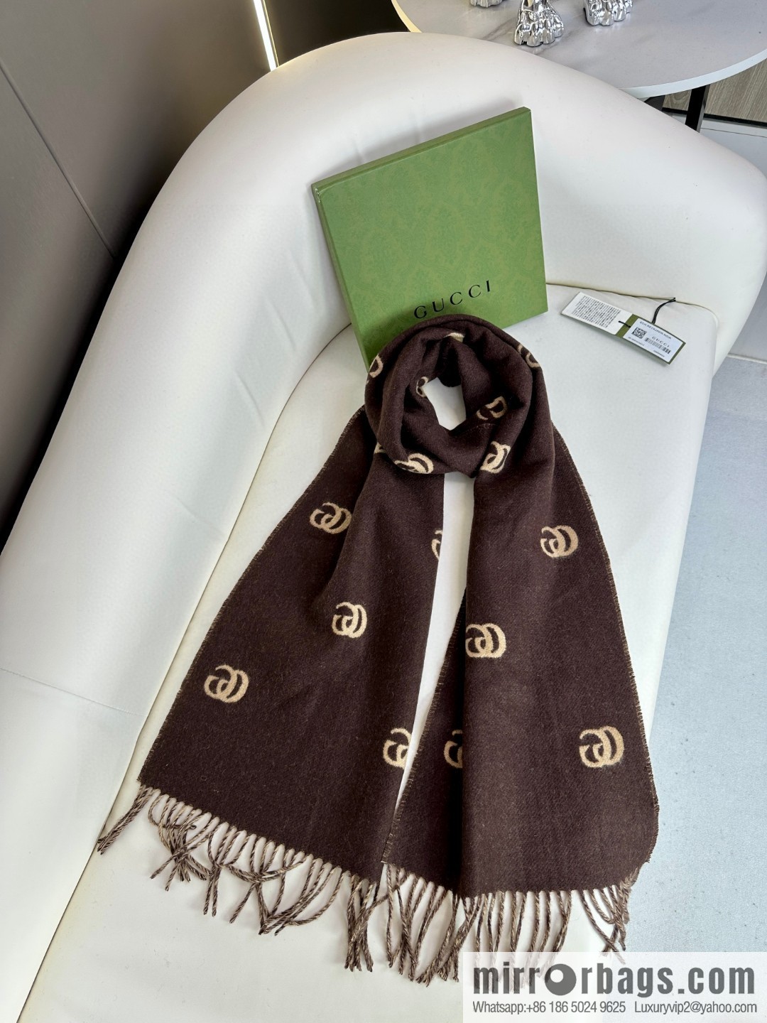 GUCCI 2023 new GG logo, the latest double-sided scarf