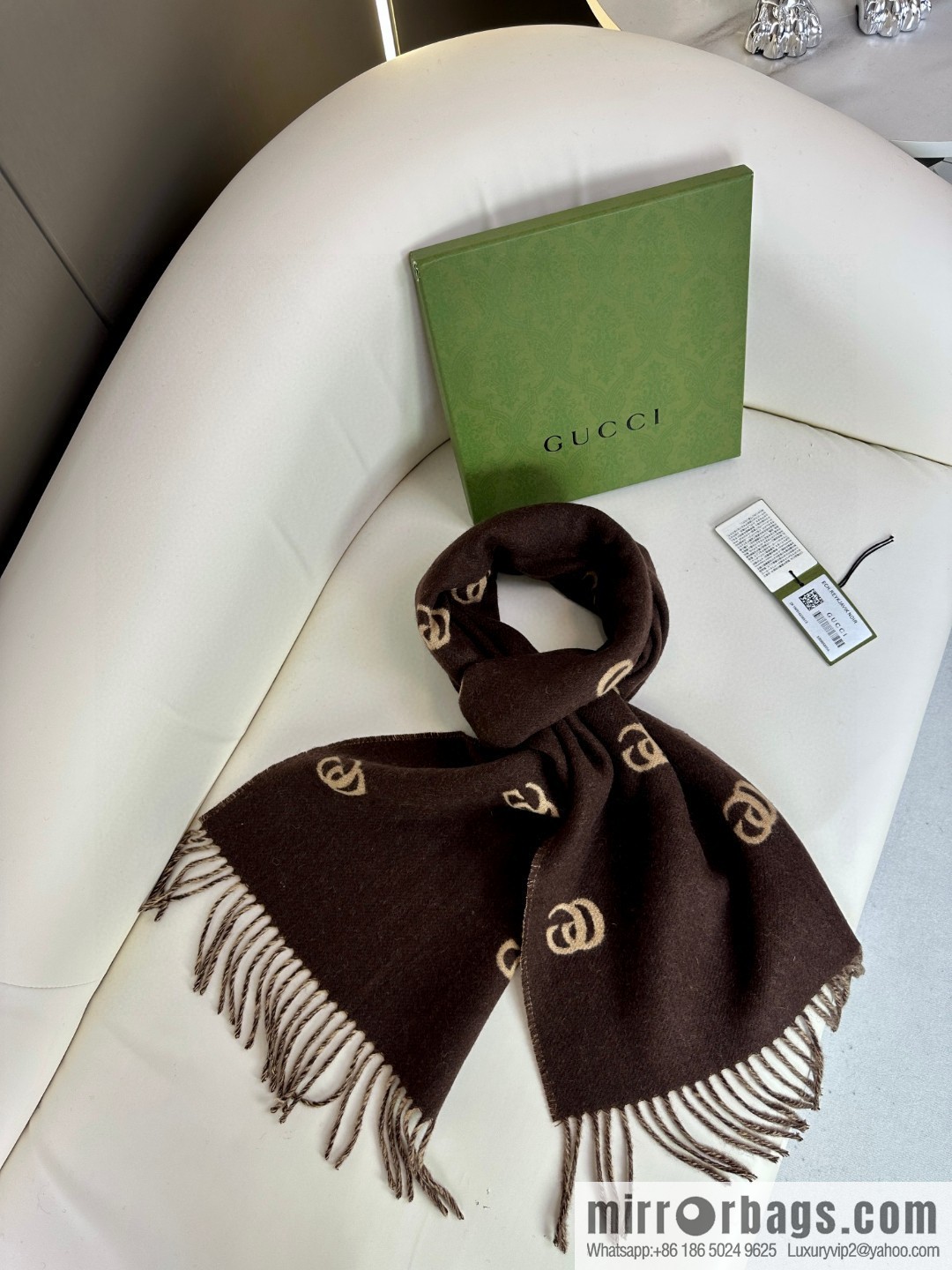 GUCCI 2023 new GG logo, the latest double-sided scarf